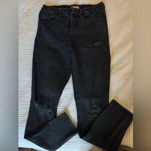 Good American Black Skinny Distressed Jeans